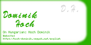 dominik hoch business card